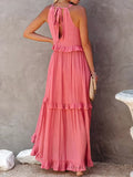 Sommerkleid Neckholder A-Linie Luftig Boho – Feliora