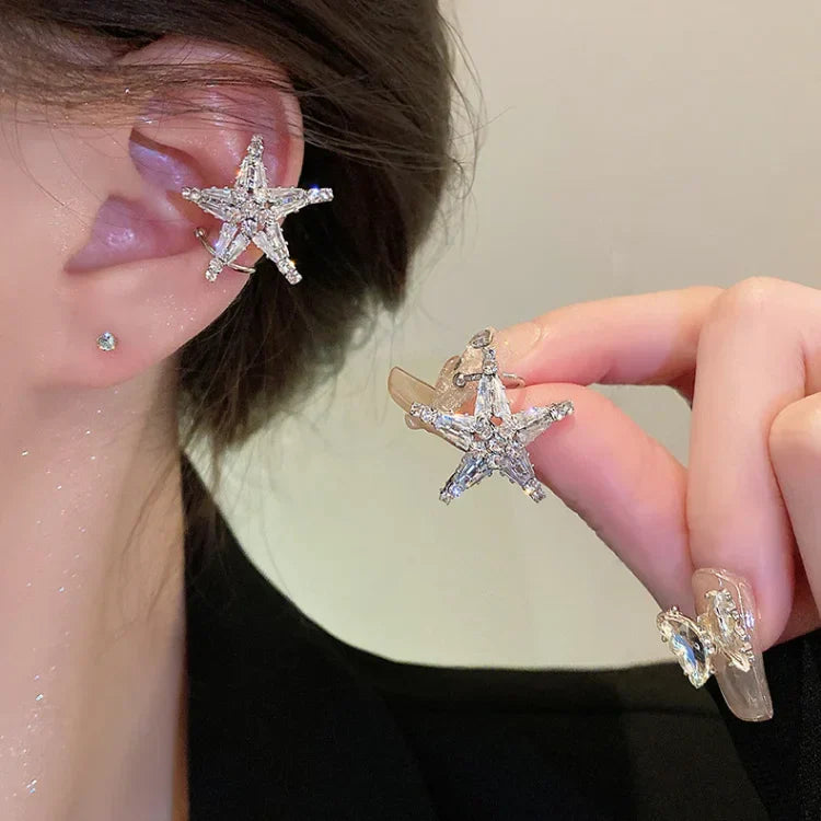 Zirkonia-Stern-Ohrringe & Ear Cuffs aus Silber – Estelle