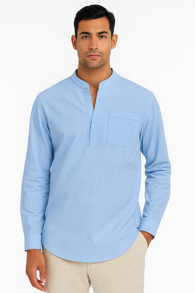 Leinenhemd Herren Sommer Elegant Luftig Bequem – Noah