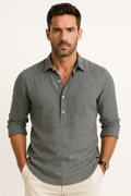 Leinen Freizeithemd Herren Kragen Modern Slim – Jonas