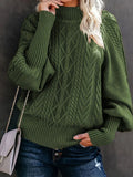 Zopfstrick Damenpullover mit bequemem Schnitt – Marcela