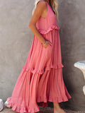 Sommerkleid Neckholder A-Linie Luftig Boho – Feliora