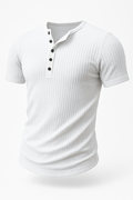 Henley Shirt Herren Kurzarm Bequem Freizeit – Marino