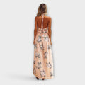 Boho Maxikleid Damen Blumen Sommer Elegant Schlitz – Fioravina