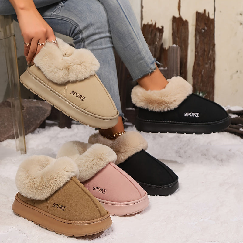 Plüsch Hausschuhe Damen Warm Rutschfest für Zuhause – Emilia