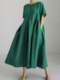 Elegantes Maxikleid mit kurzen Ärmeln für Damen – Mireya