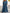Midikleid Streifen Blau Halbarm Baumwolle Leinen – Elanora