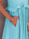 Sommerkleid Neckholder A-Linie Luftig Boho – Feliora