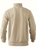 Herren Vintage Pullover Warm Stehkragen mit Reißverschluss - Anton