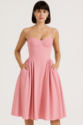 Elegantes Midikleid mit Korsett-Passform für jeden Anlass – Enrica