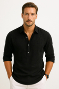 Freizeithemd Herren Leinen Slim Fit mit Kragen – Armin