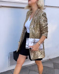 Goldene Glitzerjacke mit Pailletten - Rosamund