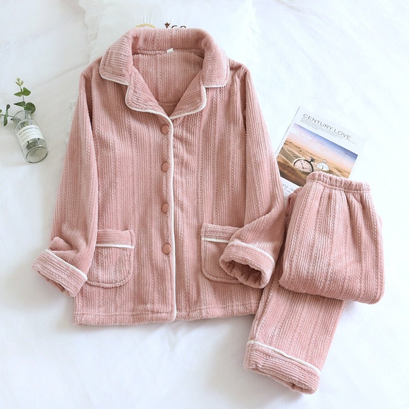 Kuscheliger Flanell-Pyjama für Damen & Herren – Liana