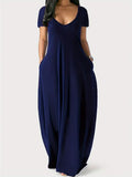 Unifarbenes Damen Maxikleid mit Taschen – Maisie