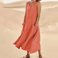 Voluminöses Damenkleid mit Taschen Look – Lenarya
