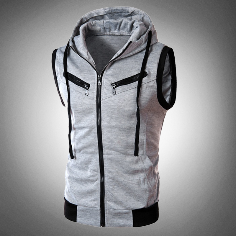 Herrenweste Slim-Fit mit Kapuze für Alltag & Sport – Adrian