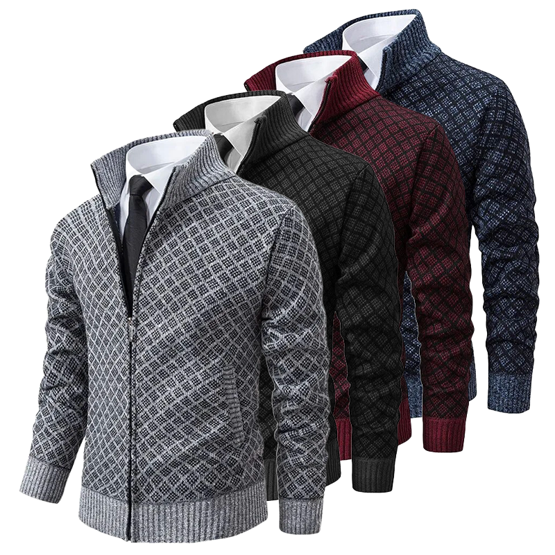 Herren-Strickpullover mit Flechtmuster für stilvolle Wärme – Elias