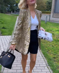 Goldene Glitzerjacke mit Pailletten - Rosamund