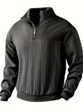 Herren Vintage Pullover Warm Stehkragen mit Reißverschluss - Anton