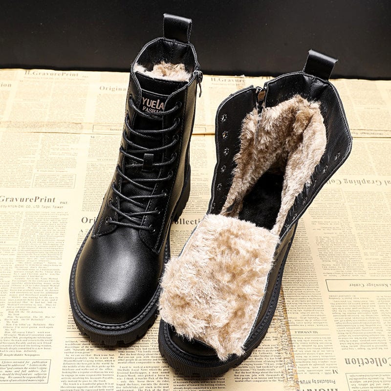 Lederstiefel mit Fleece-Innenfutter für Damen – Angelika