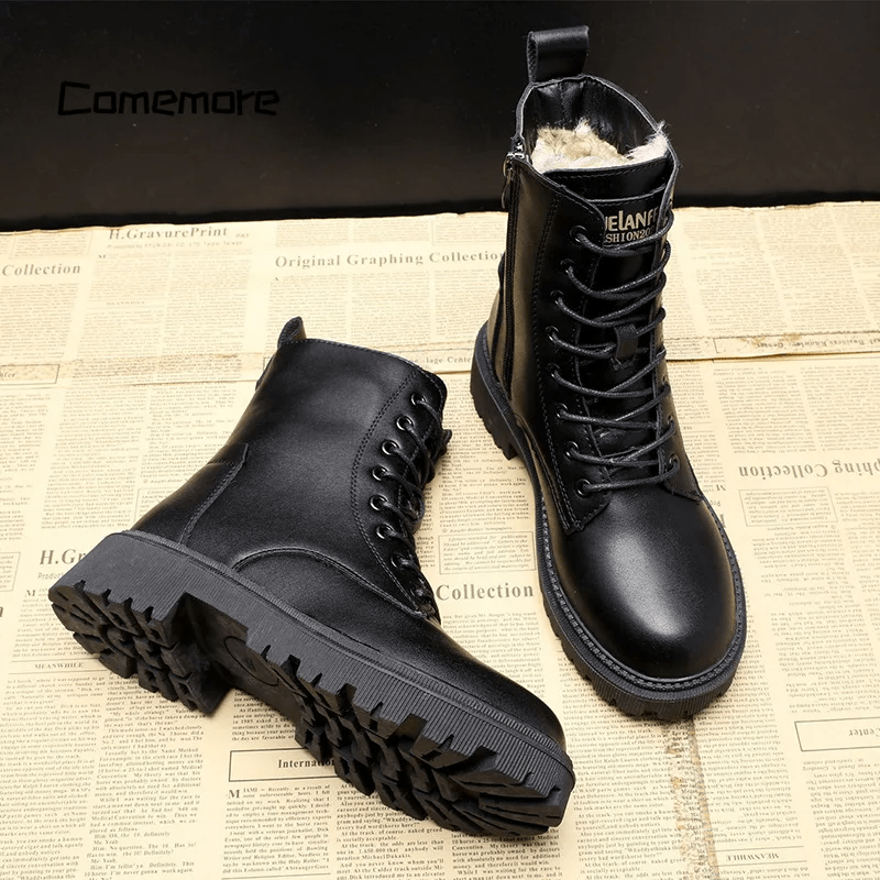 Lederstiefel mit Fleece-Innenfutter für Damen – Angelika