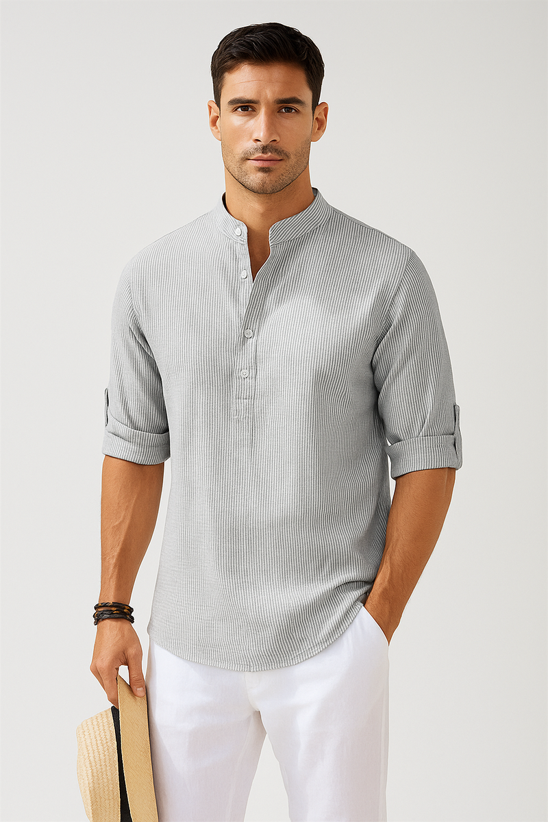 Herren Sommerhemd Slim Fit Baumwolle Atmungsaktiv – Reinhard