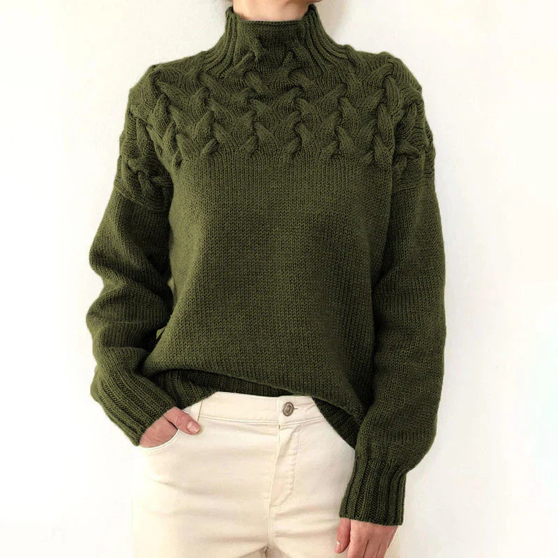 Damen Strickpullover elegant warm weich geschnitten – Callie