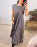 Plisseekleid Damen Ärmellos Elegant Sommerkleid – Emma