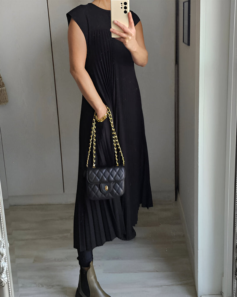 Plisseekleid Damen Ärmellos Elegant Sommerkleid – Emma