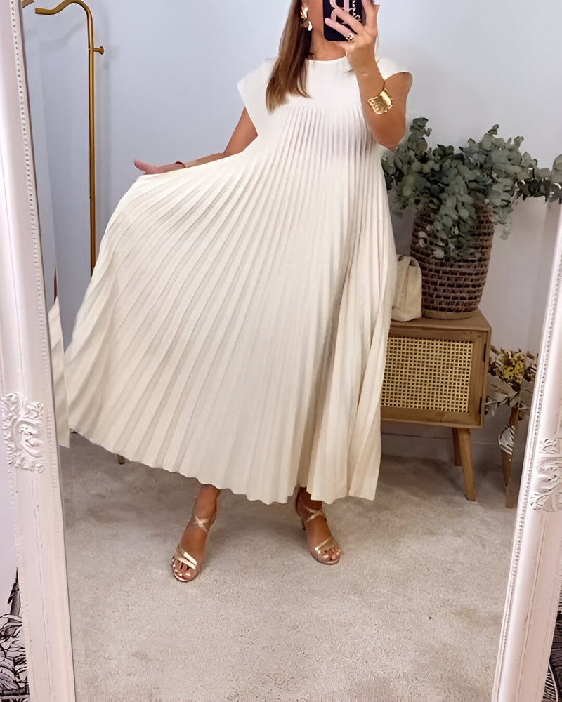 Plisseekleid Damen Ärmellos Elegant Sommerkleid – Emma
