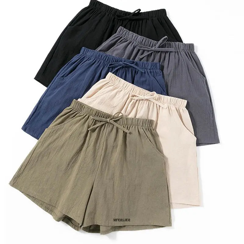 Leinen-Shorts Damen High Waist & Luftig – SummerBreeze