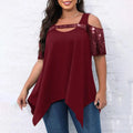 Cold-Shoulder-Sommer-T-Shirt mit asymmetrischem Saum – Mila