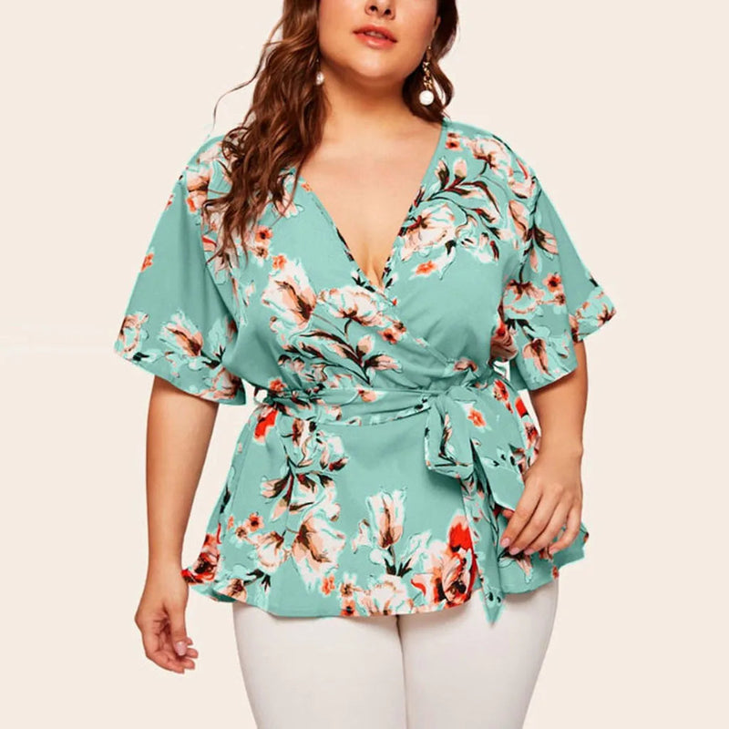 Elegante Chiffon-Bluse mit V-Ausschnitt – Alina