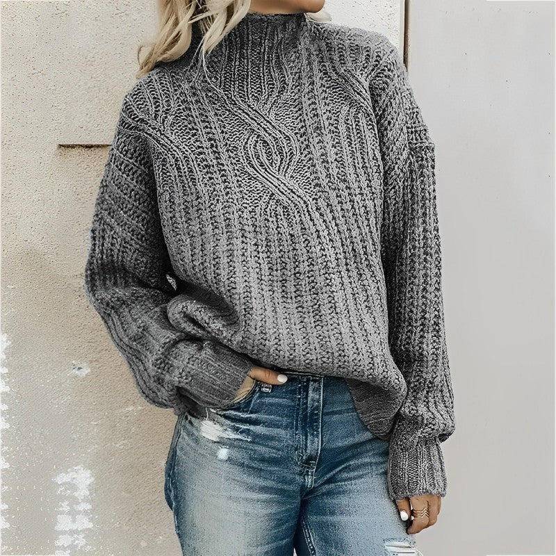 Damen Strickpullover weich locker warm elegant – Harper