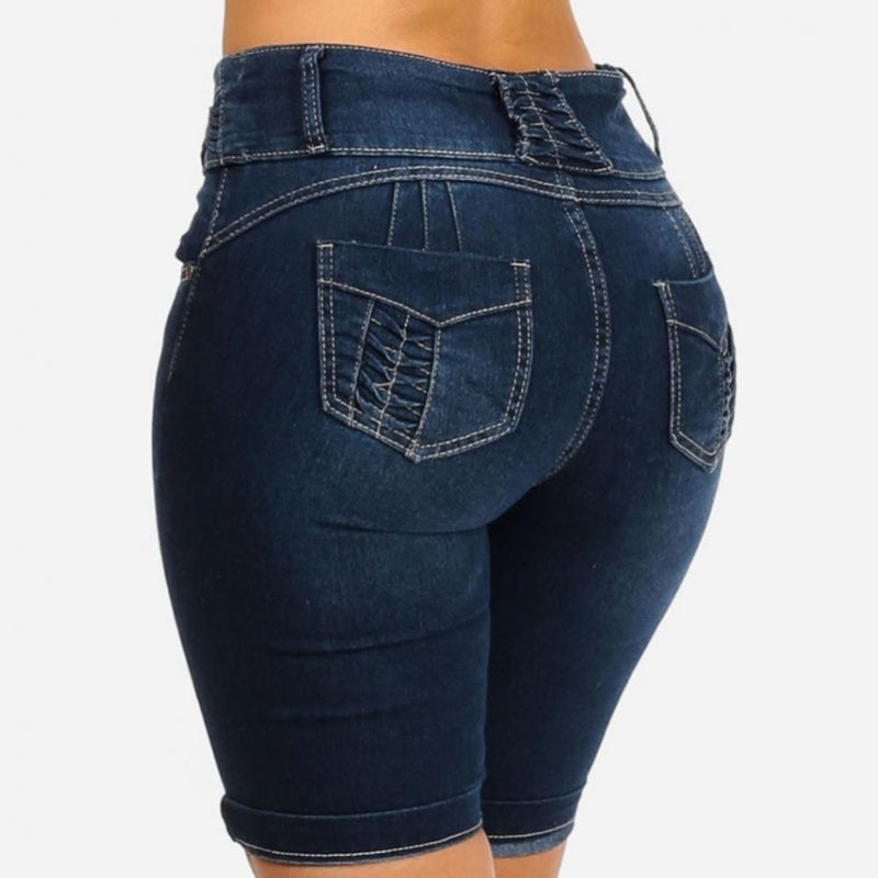 Slim-Fit Jeansshorts Damen High Waist & Vintage – CurveHugger