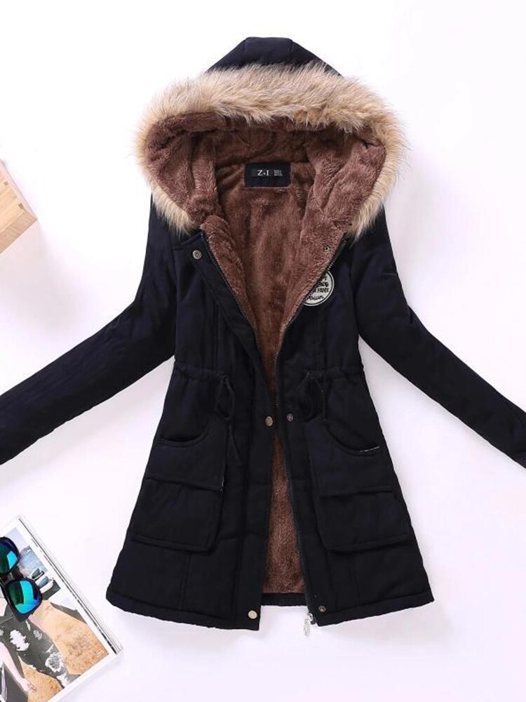 Damen Winterjacke mit Fleecefutter aus Baumwolle – Marlene