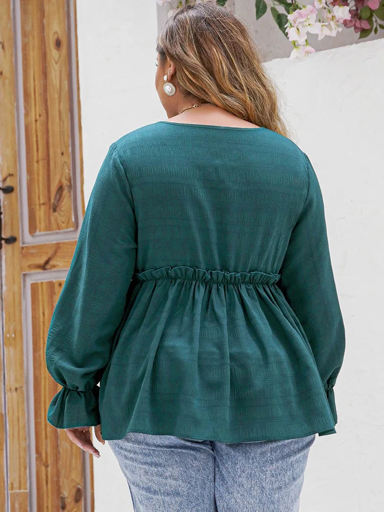 Elegantes Peplum-Top mit Volants – Sophia