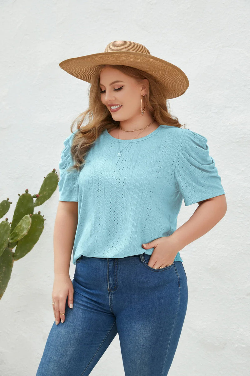 Elegante Bluse mit Mutton-Ärmeln – Isabella