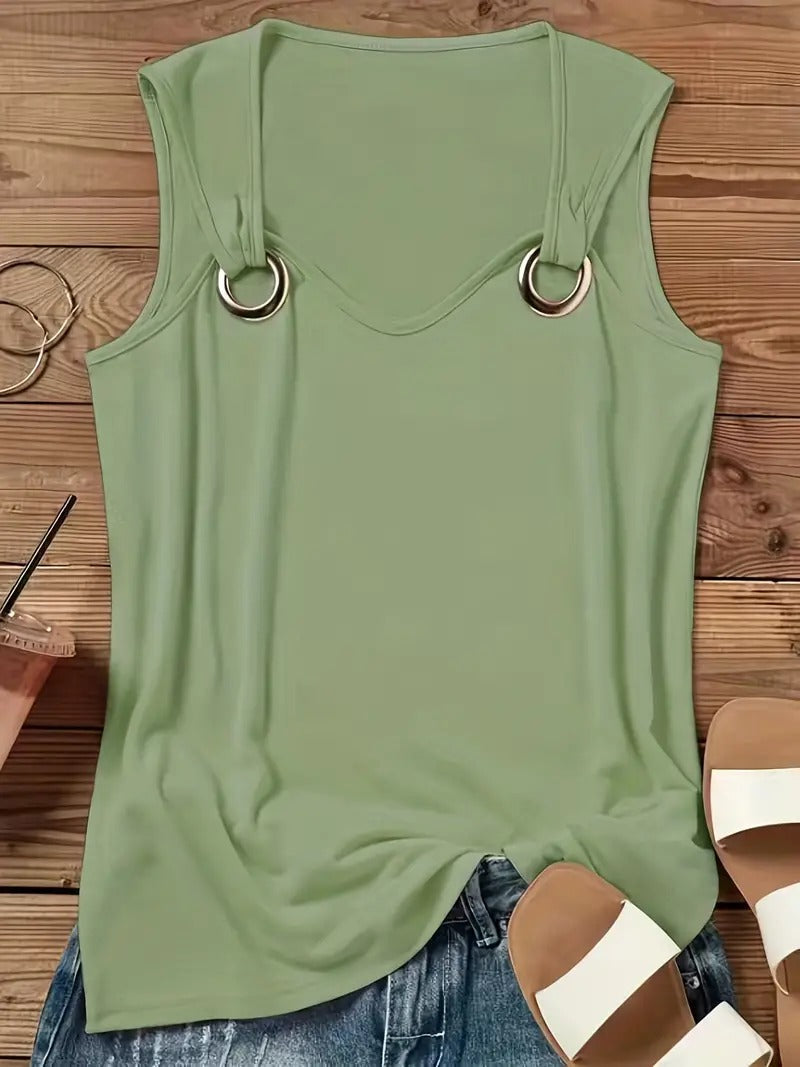 Ärmelloses Damen Top Sommer Elegant Stretch – Livaya