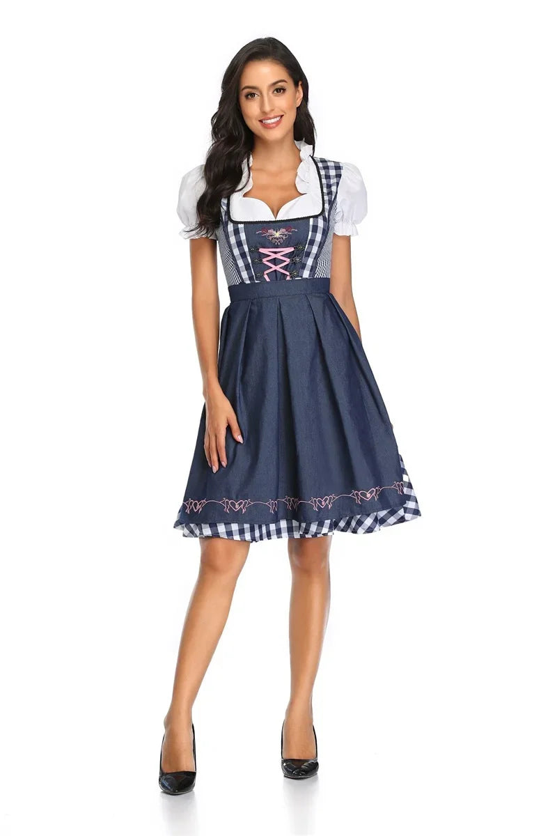 Bayerisches Dirndlkleid mit Schürze für Damen – Theresa
