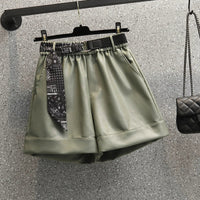 Kunstleder-Shorts Damen Plus Size & Bequem – LuxeFit