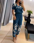 Zweiteiler Damen Set Bluse & Hose Elegant Komfort – Mavira