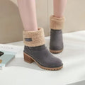 Damen Winterstiefel mit Blockabsatz und Isolierung – Marvella