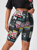 Cartoon-Print Shorts Damen High Waist & Bequem – PlayfulFit