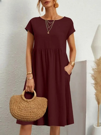Leichtes Sommerkleid aus Baumwoll-Leinen – Isabella