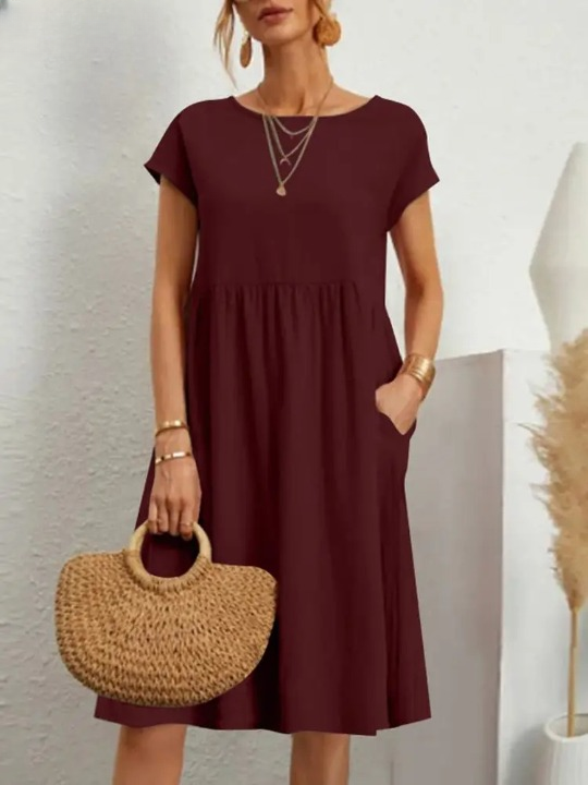 Leichtes Sommerkleid aus Baumwoll-Leinen – Isabella
