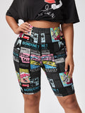 Cartoon-Print Shorts Damen High Waist & Bequem – PlayfulFit