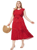 Ärmelloses Damen-Sommerkleid mit Punktemuster – Mia