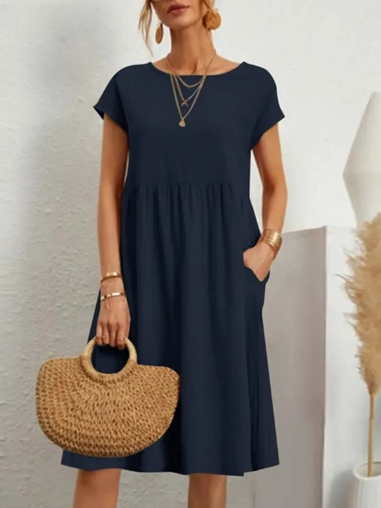 Leichtes Sommerkleid aus Baumwoll-Leinen – Isabella