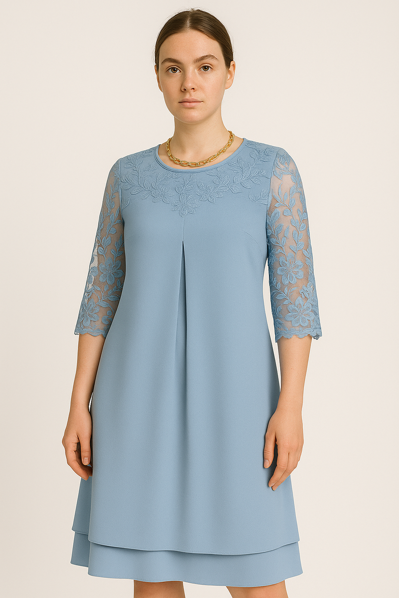 Elegantes Abendkleid mit Stickerei für Übergrößen – Sophia